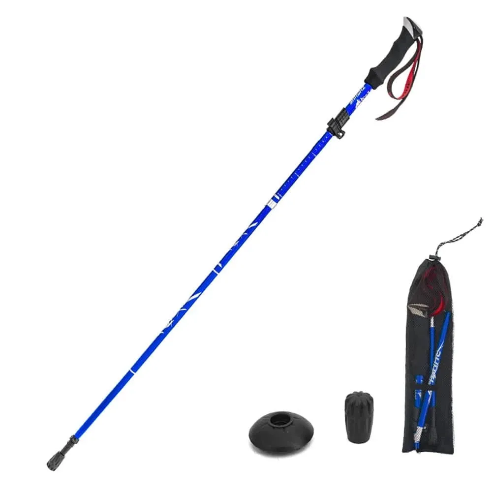 Lightweight Collapsible Trekking Pole Five-fold Walking Stick for Hiking Camping Backpacking