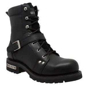 Men's 6" Black Biker Boots