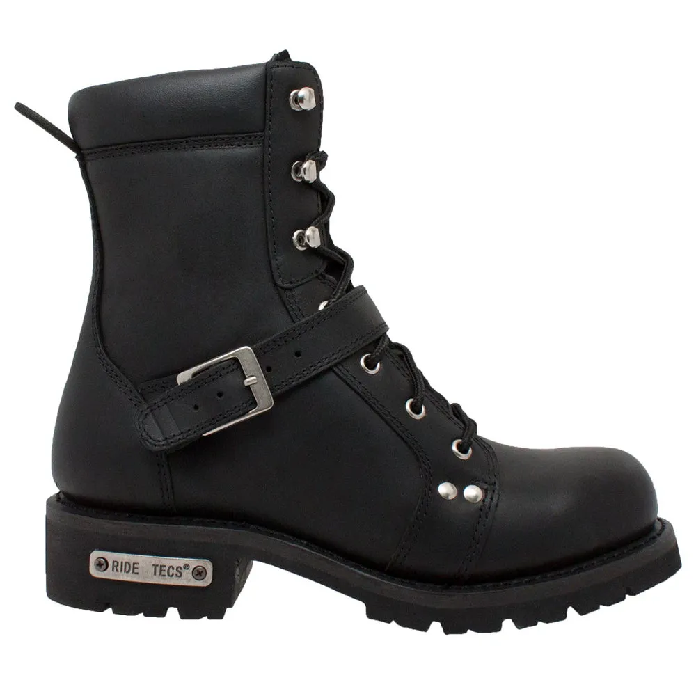 Men's 6" Black Biker Boots