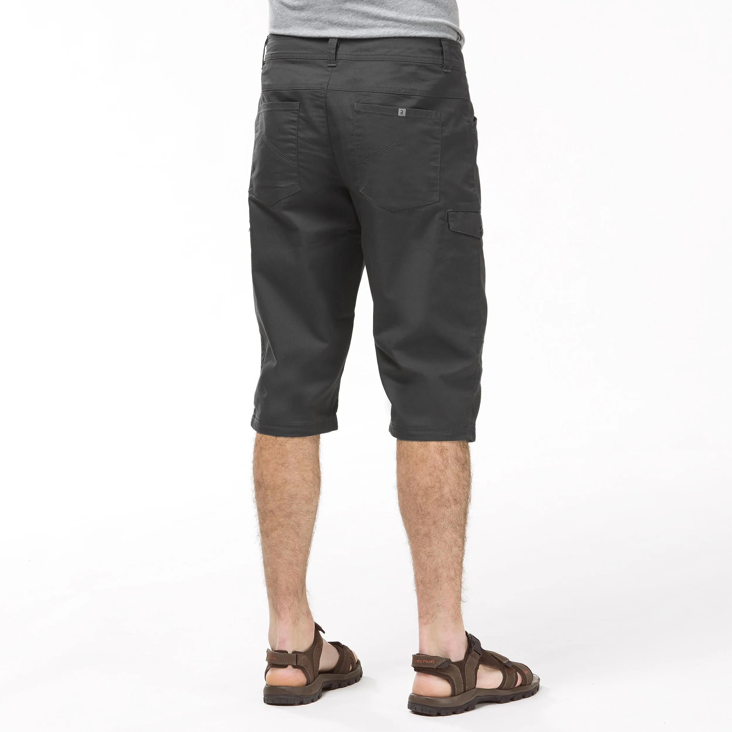 Men's Bermuda shorts for hiking Quechua NH500 Fresh, gray