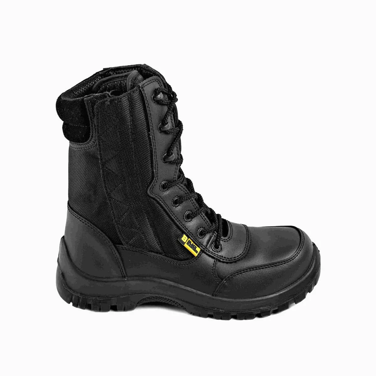 Mens Leather Safety Composite Toe Cap Boot S2 SRC Waterproof Military Army Desert Combat Walking Safety Zip Up Work High Ankle 9999