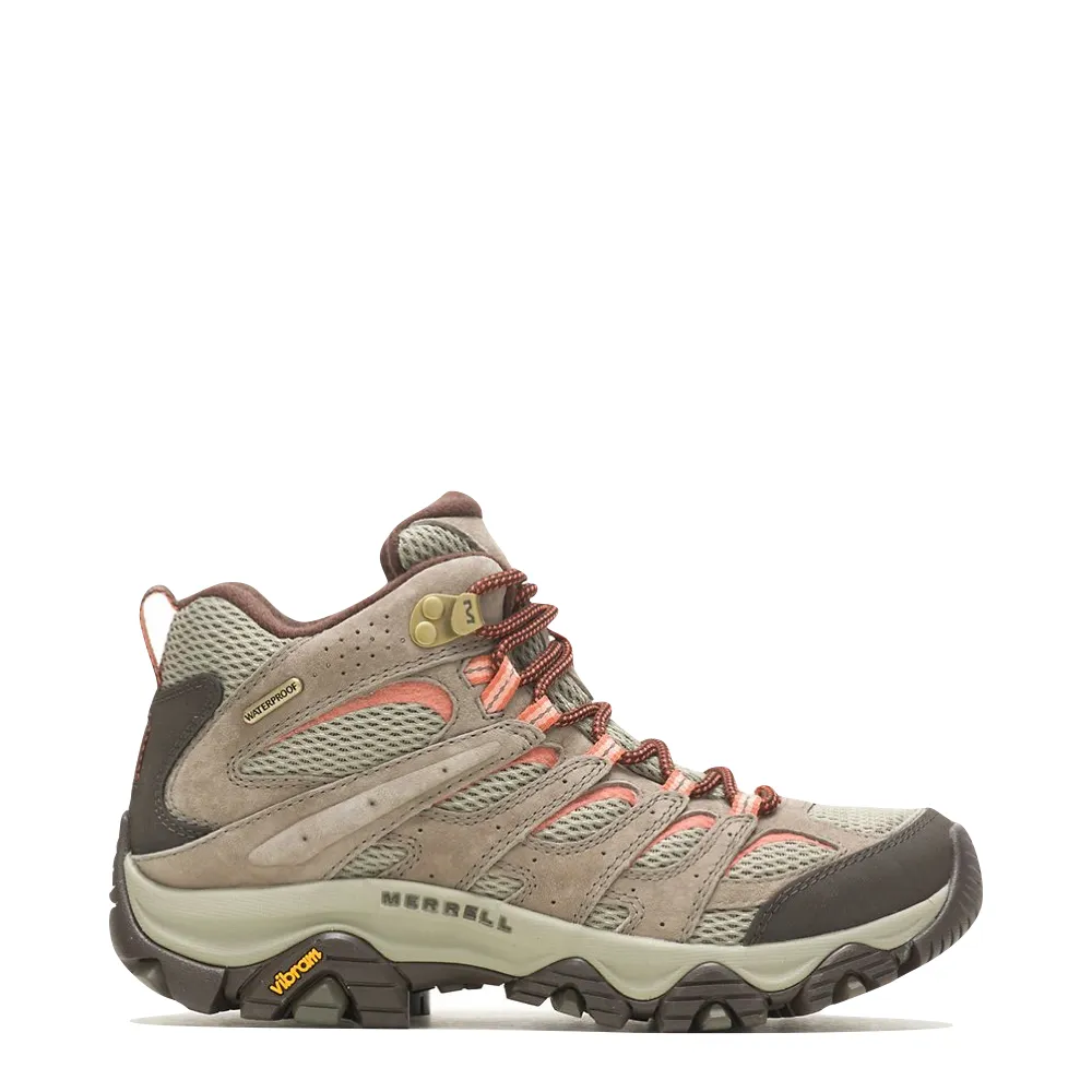 Merrell Women's Moab 3 Mid Waterproof Hiking Boots in Bungee Cord Tan