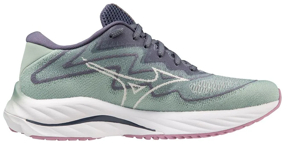 Mizuno Women's Wave Rider 27 SSW - Blue Surf/Snow White