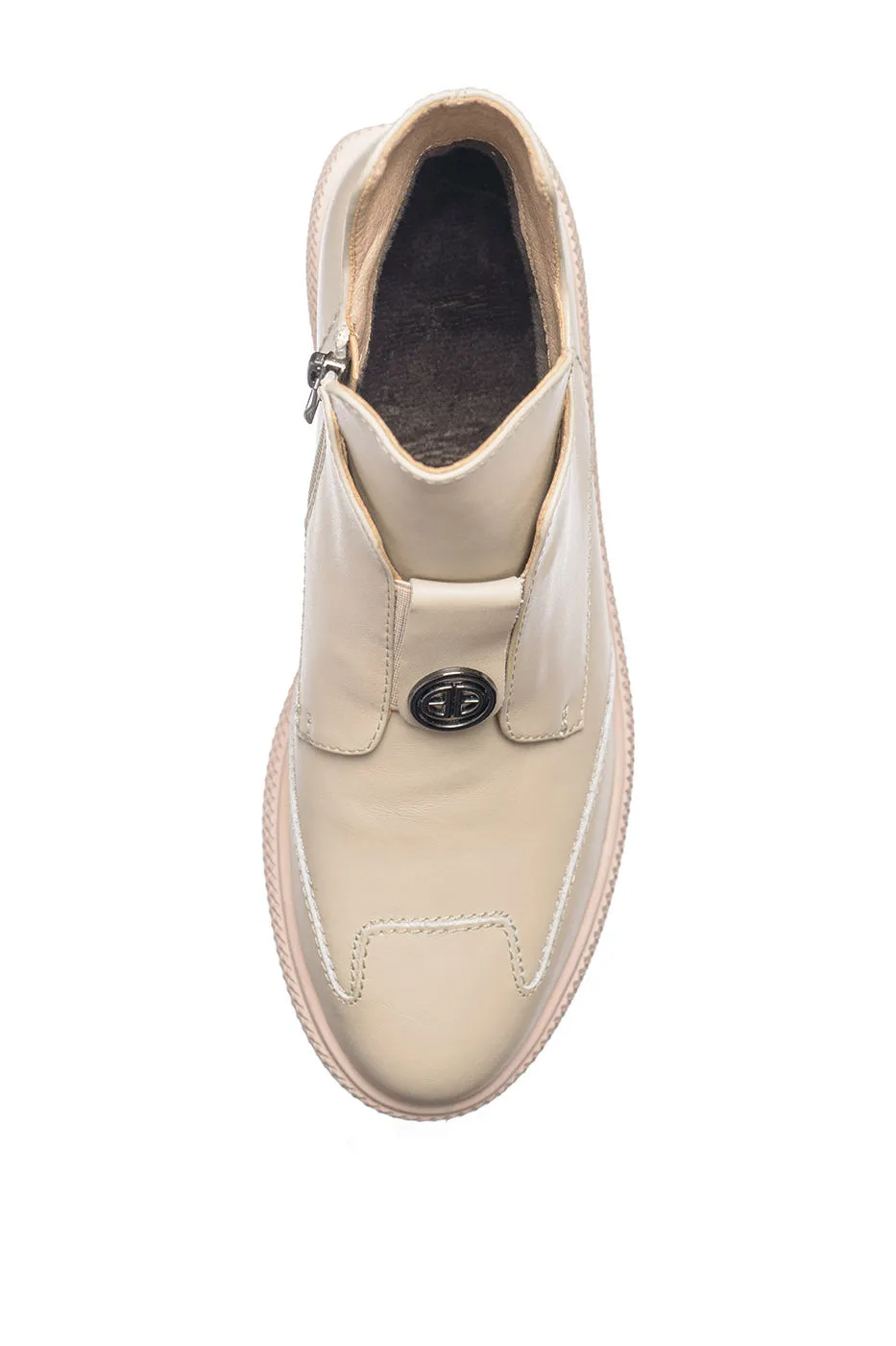 Modern Slip-On Ankle Shoes - Beige