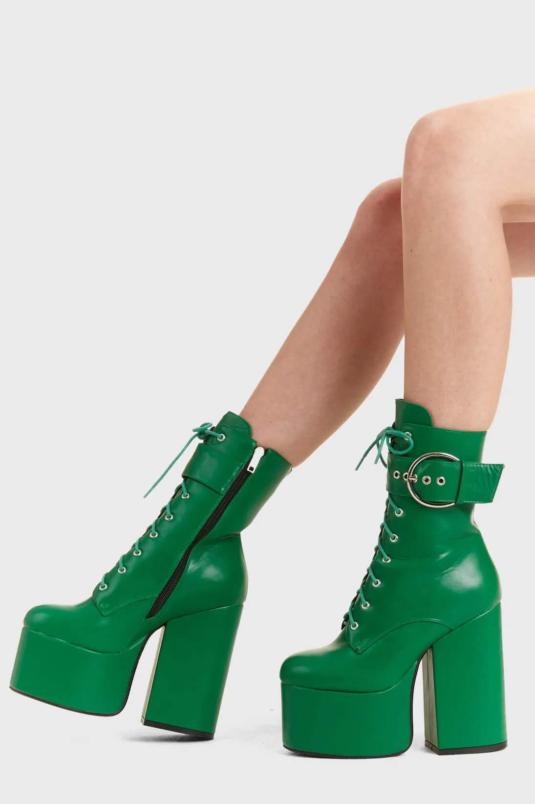 One Shot Platform Ankle Boots