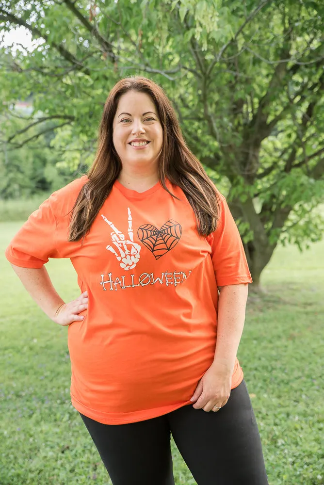 Peace Love Halloween Graphic Tee