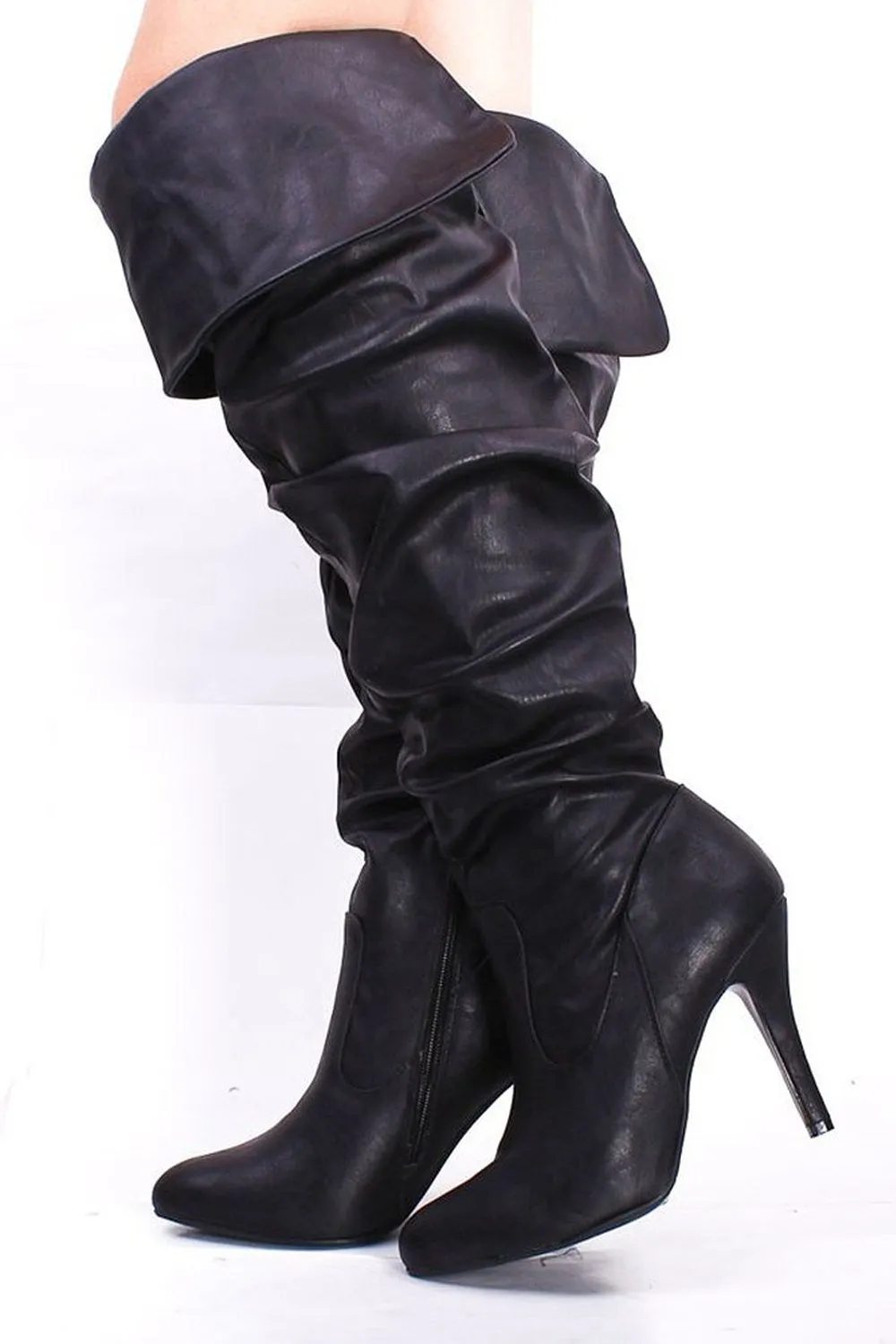 Pirate Ruched Fold Over Sexy Slouchy Boots Fourever Funky