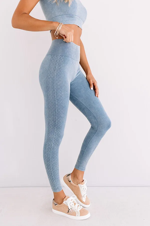 Quiet Meditation High Waist Active Legging In Airy Blue