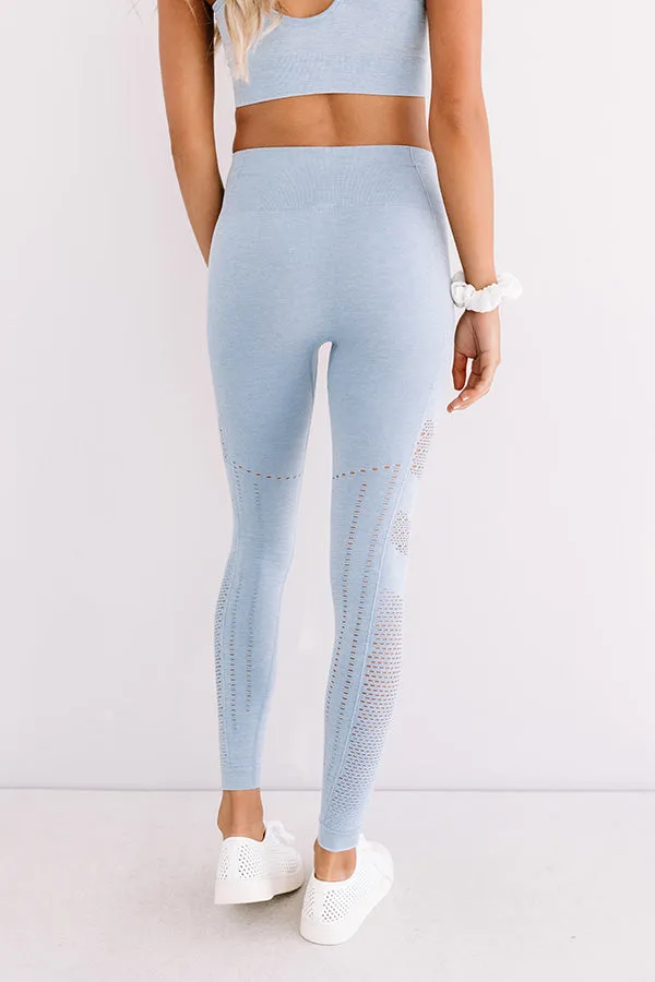 Recipe For Success High Waist Active Crop Legging In Airy Blue