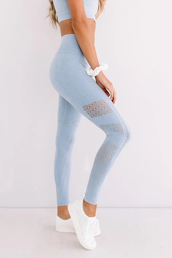 Recipe For Success High Waist Active Crop Legging In Airy Blue