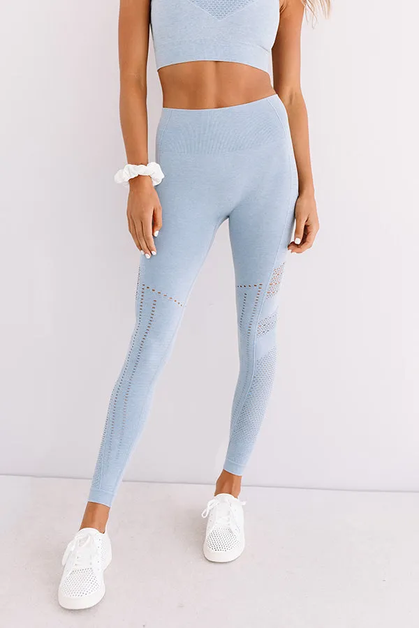 Recipe For Success High Waist Active Crop Legging In Airy Blue