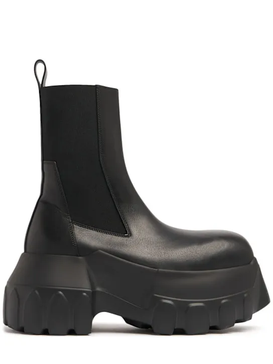 Rick Owens   60mm Beatle Mega Tractor leather boots 