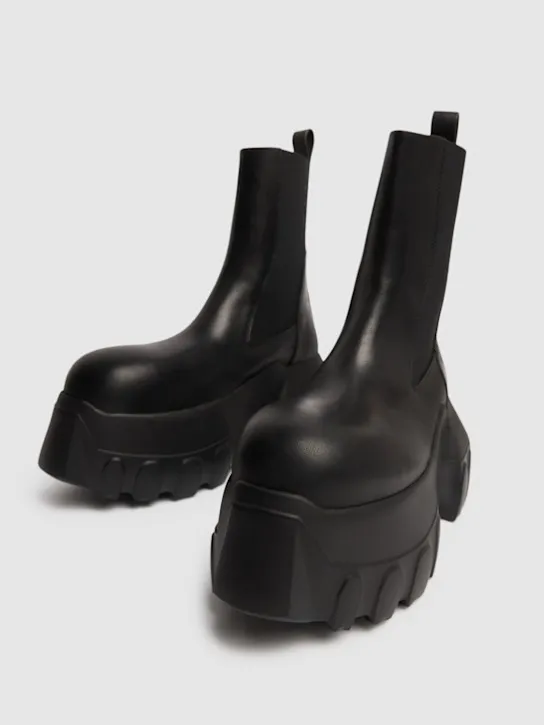 Rick Owens   60mm Beatle Mega Tractor leather boots 