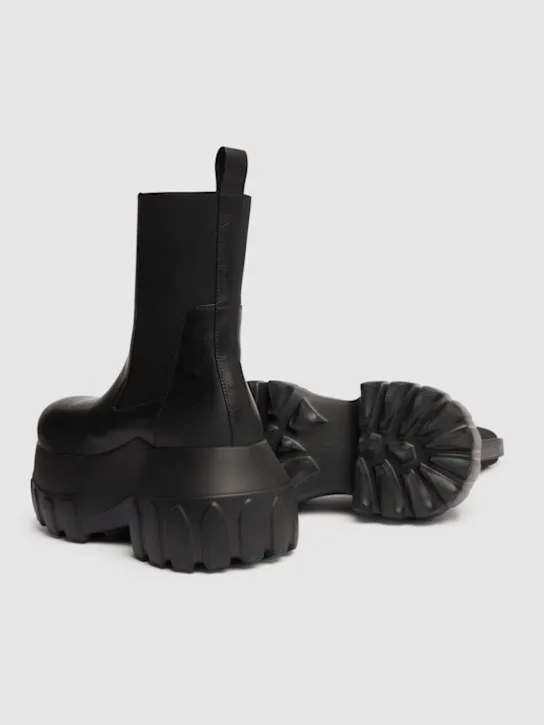 Rick Owens   60mm Beatle Mega Tractor leather boots 