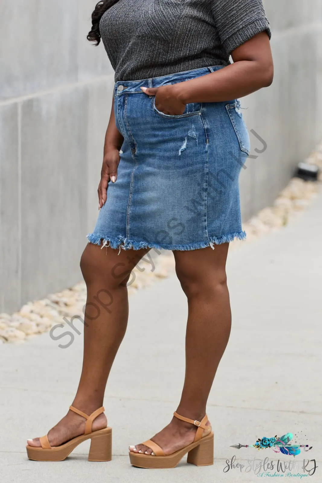 RISEN Amelia Denim Mini Skirt