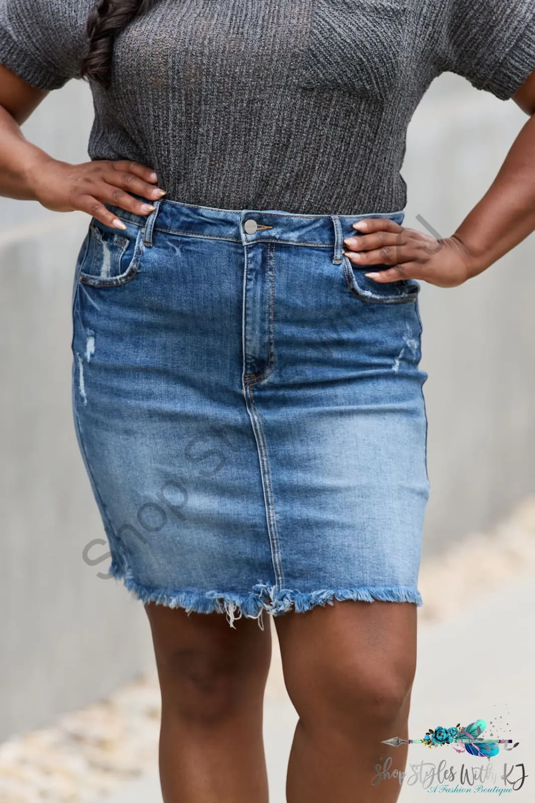 RISEN Amelia Denim Mini Skirt