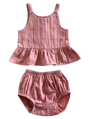 Rosy / Organic Peplum Set