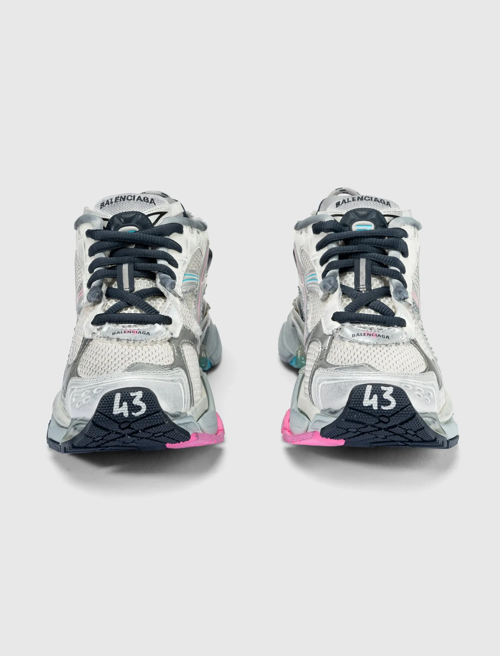 RUNNER SNEAKER "EGGSHELL/GREY/PINK/BLUE"