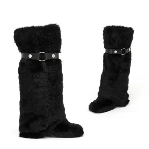 SAMSIP - furry long boots