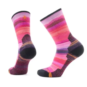 SMARTWOOL WOMENS HIKE HILLTOP DAYDREAM PRINT CREW SOCKS