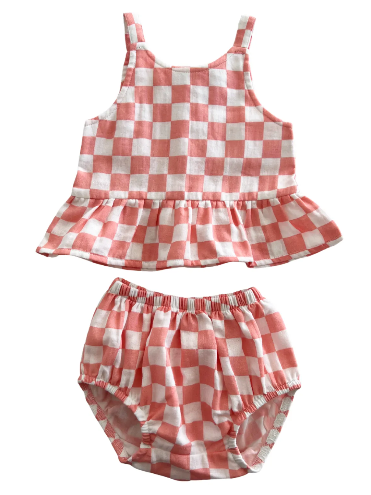 Sorbet Checkerboard / Organic Peplum Set