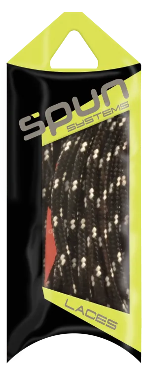 Spun™ Round Sport ShoeLaces - Black & White