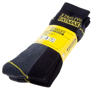 Stanley STW40056 FatMax Workwear Branded Socks Size 7-12 UK Pack of 3