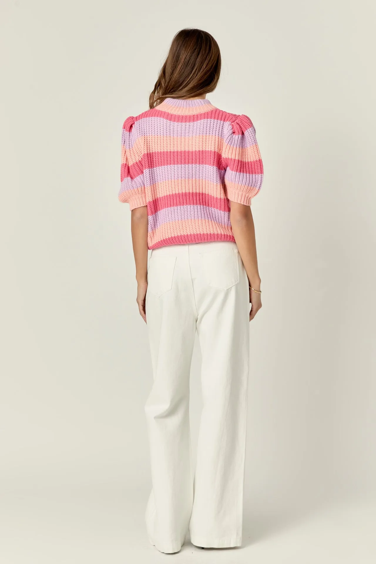 Stripe Mockneck Sweater