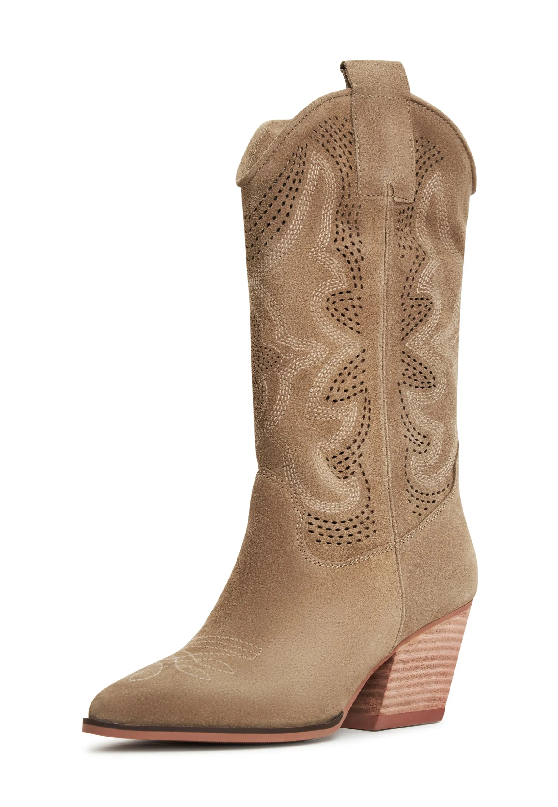 Suede Cowboy Boots Mariana - Brown