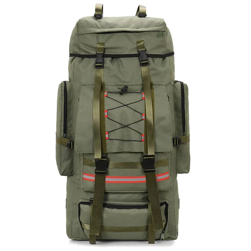 Tactical Camping Backpack Large Rucksack Hiking Climbing Molle Reflective Bag