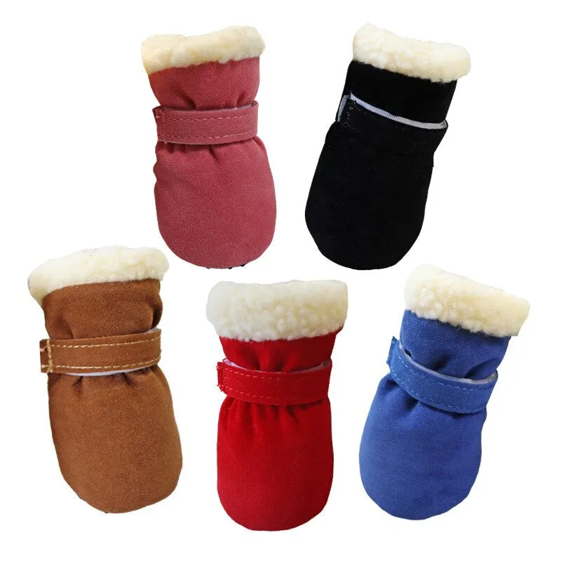 Thickened Velvet Warm Soft-Soled Dog Shoes