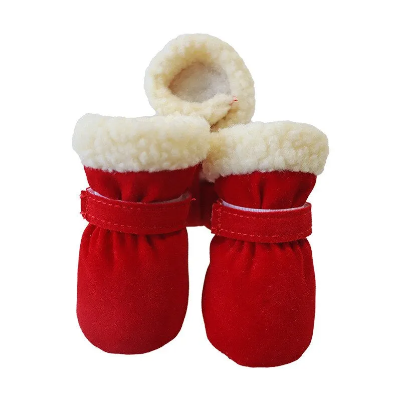 Thickened Velvet Warm Soft-Soled Dog Shoes