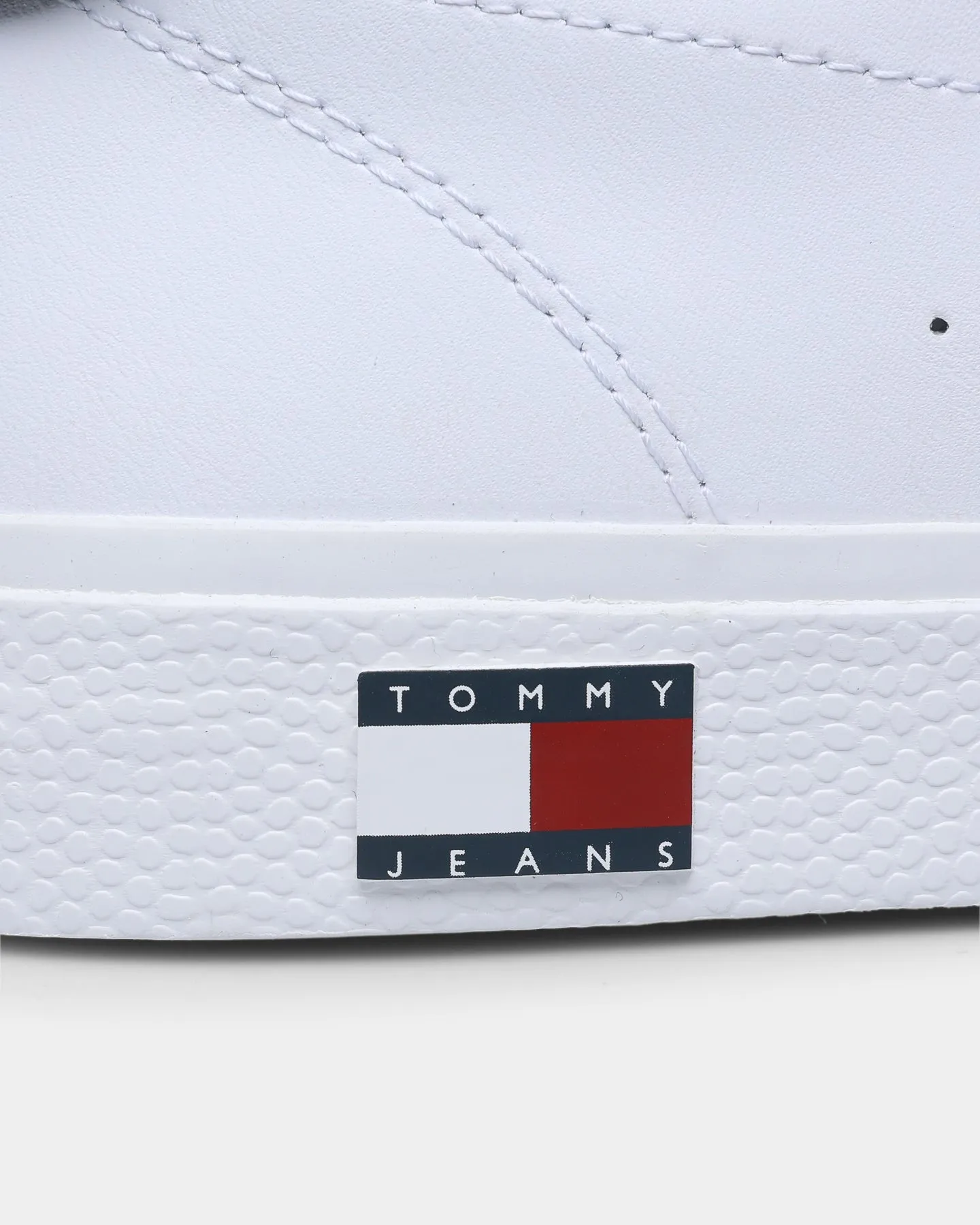 Tommy Jeans Leather Low Cut Vulcanised Sneaker White