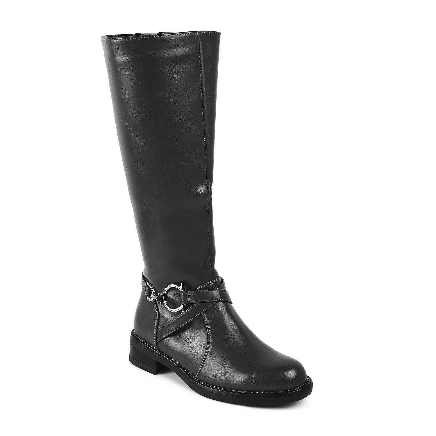 Tresmode Luc Black Women's Knee-length Boots