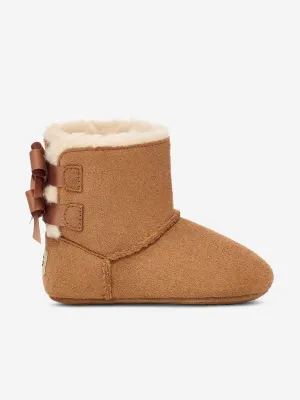 UGG Baby Girls Bailey Bow Boots in Brown