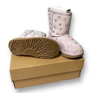 UGG Classic Short II Big Girl Size 10 Lilac Star Print Sheepskin Boots