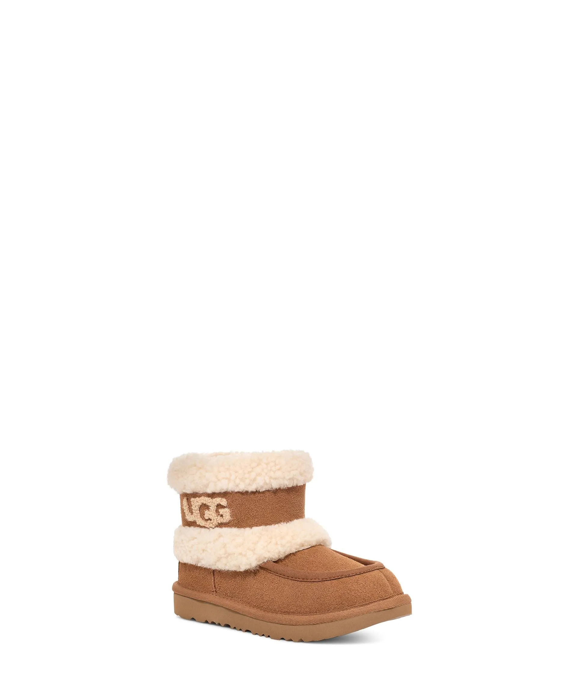 UGG Unisex-Child Ultra Mini Ugg Fluff Boot, Chestnut Little Kid