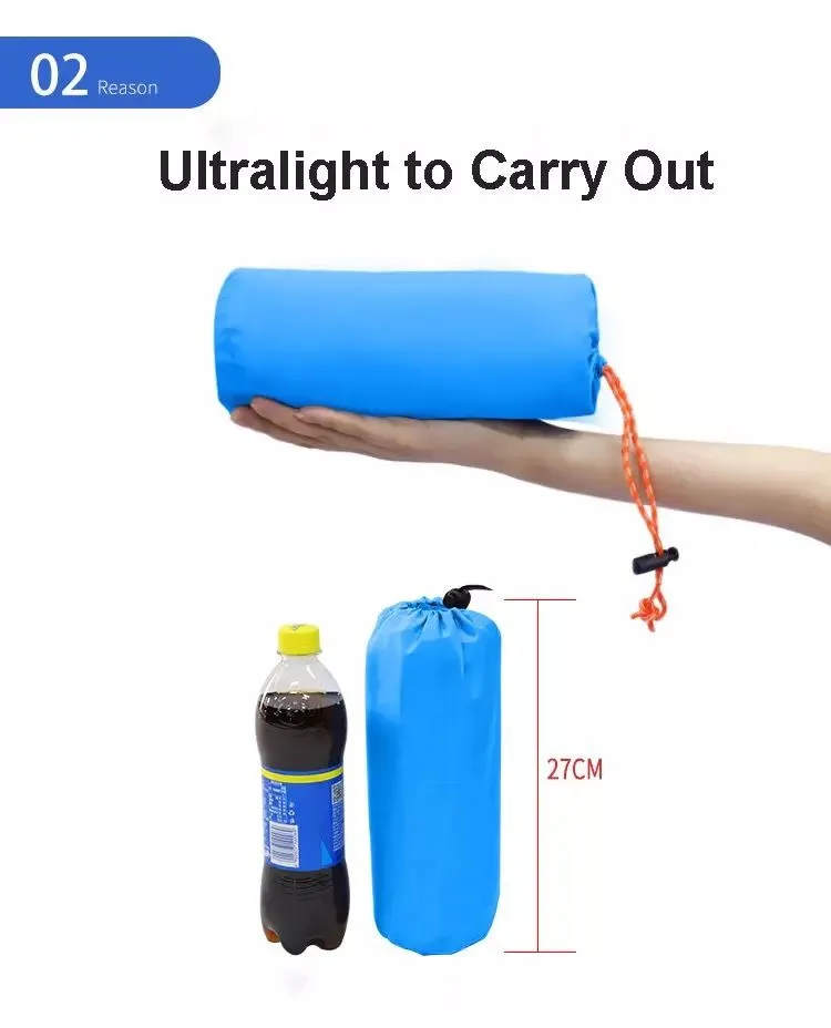 Ultralight Compact Inflatable Camping Sleeping Mat With Foot Pump