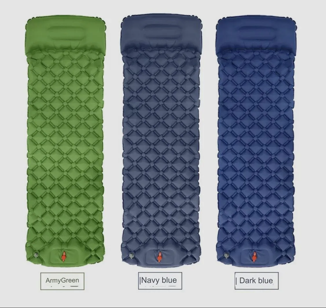 Ultralight Compact Inflatable Camping Sleeping Mat With Foot Pump