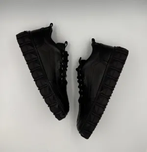 “VIPER” LOW-TOP SNEAKERS IN BLACK LEATHER-S18