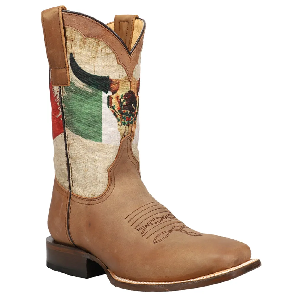 Viva Mexico Square Toe Cowboy Boots