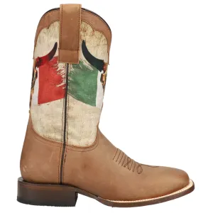 Viva Mexico Square Toe Cowboy Boots