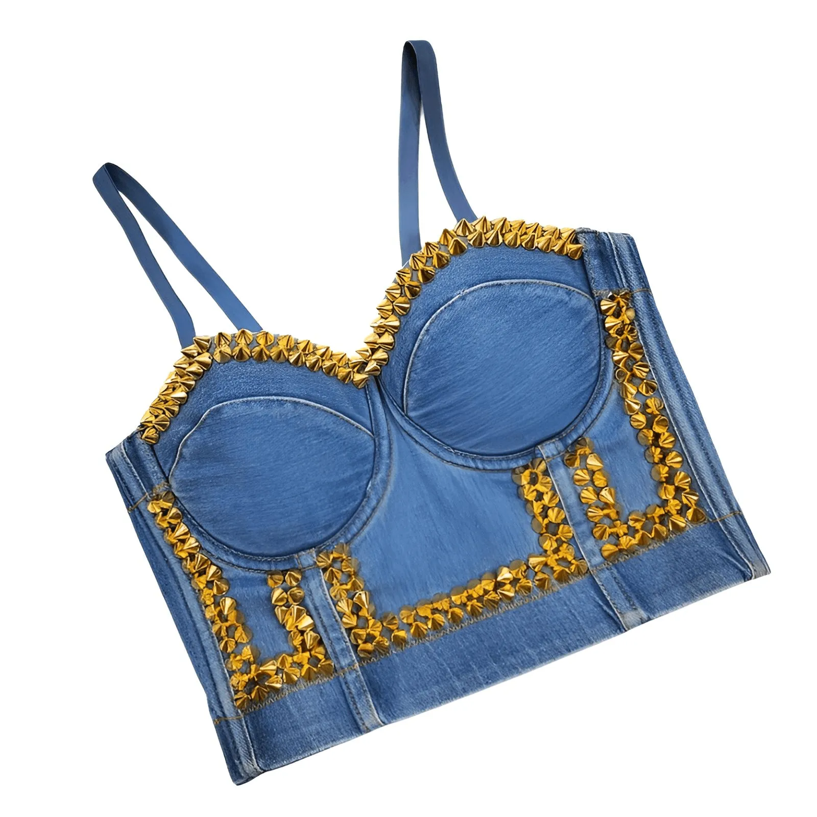 Women's Denim Bustier Crop Tops - 13 Styles!