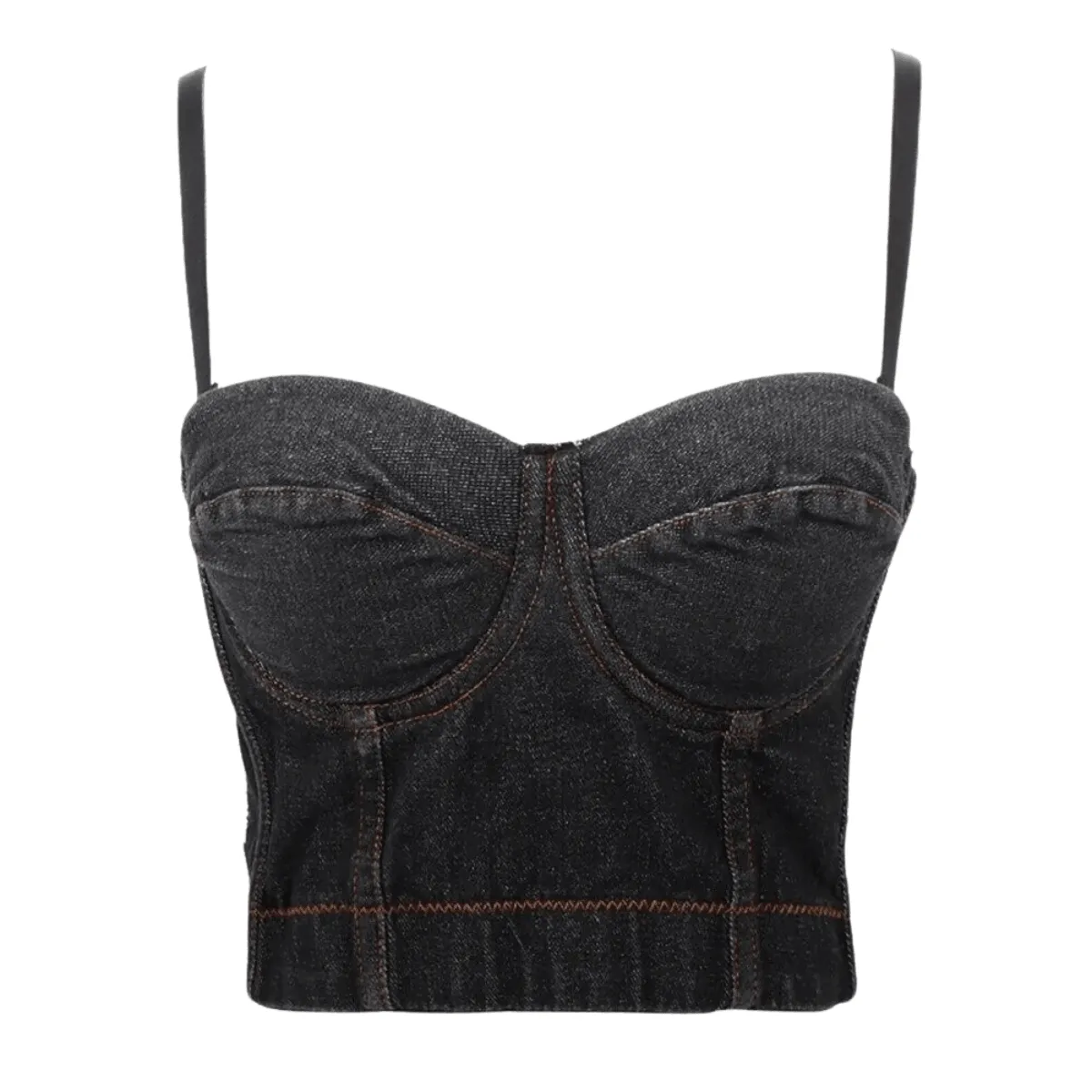 Women's Denim Bustier Crop Tops - 13 Styles!