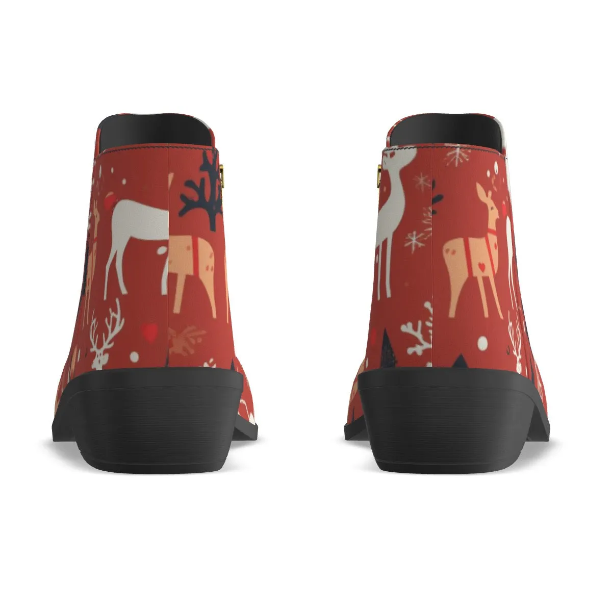 Women's Fashion Boots, Christmas, print, and red and white