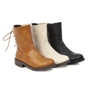 Women's  Low Heel Short Boots