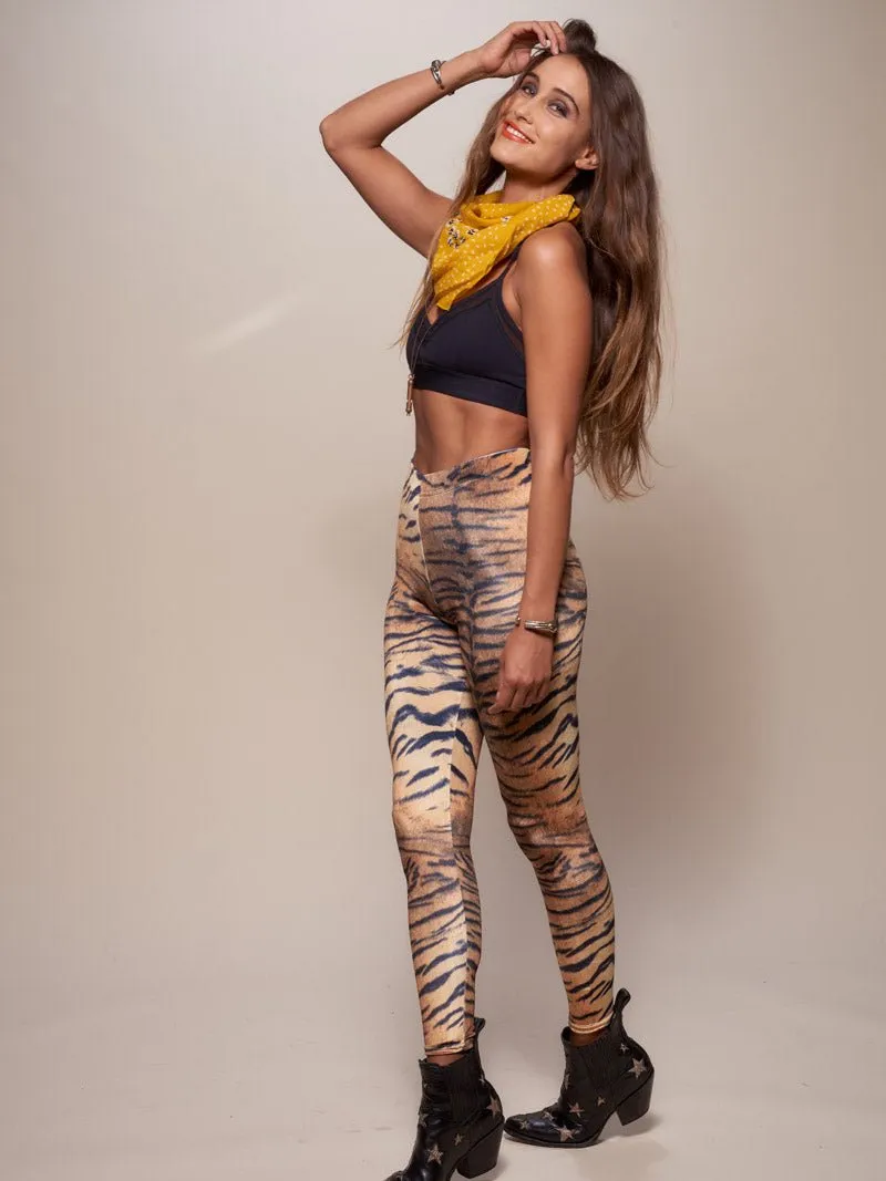 Women's Velvet Leggings | Tiger