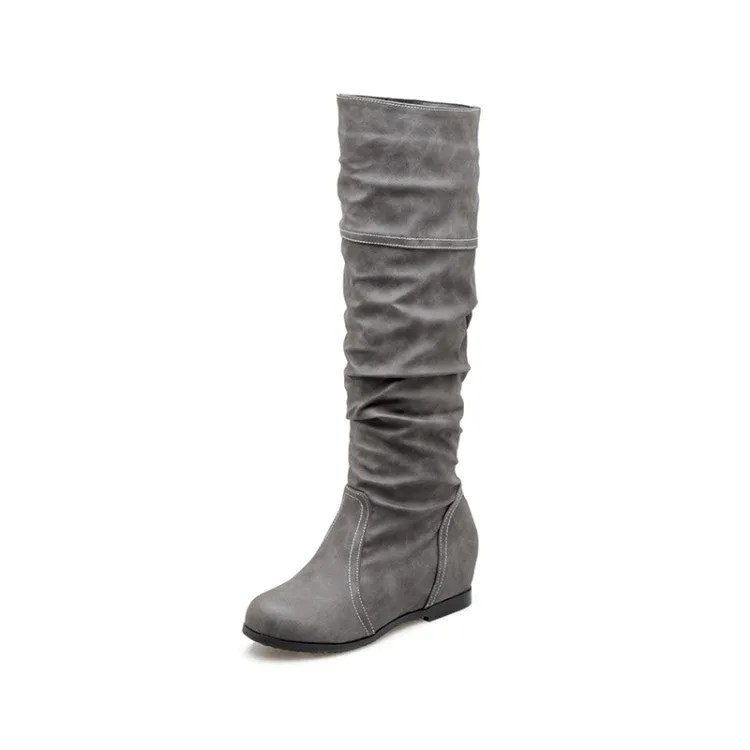 Women's Wedges Heel Knee High Boots