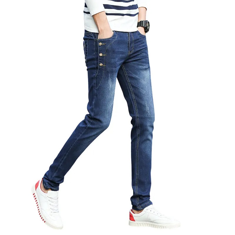 Younger-Looking Fashionable Men's Jeans Comfy Skinny Pencil Pants